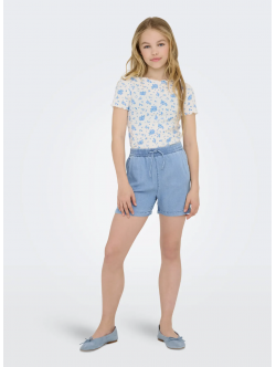 KIDS ONLY KOGPEMA denim shorts i lyseblå til piger