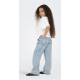 KIDS ONLY lyse blå wide leg jeans med sten til piger
