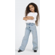 KIDS ONLY lyse blå wide leg jeans med sten til piger