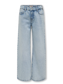 KIDS ONLY lyse blå wide leg jeans med sten til piger