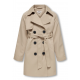 KIDS ONLY lang trenchcoat i beige til piger