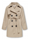 KIDS ONLY lang trenchcoat i beige til piger