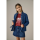 KIDS ONLY Sporty t-shirt med V-hals i polyester til piger