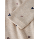 Name it bluse i beige med hjerter til piger