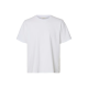Selected t-shirt Piquetstrik med rund hals i hvid til herre