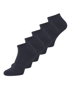Jack & Jones 5pak Dongo ankelstrømper i navy til herre.