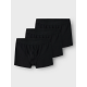 Name it 3-pak boxershorts/underbukser sort med sort linning til drenge