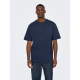 ONLY & SONS t-shirt i Blue Nights til herre | Relaxed fit