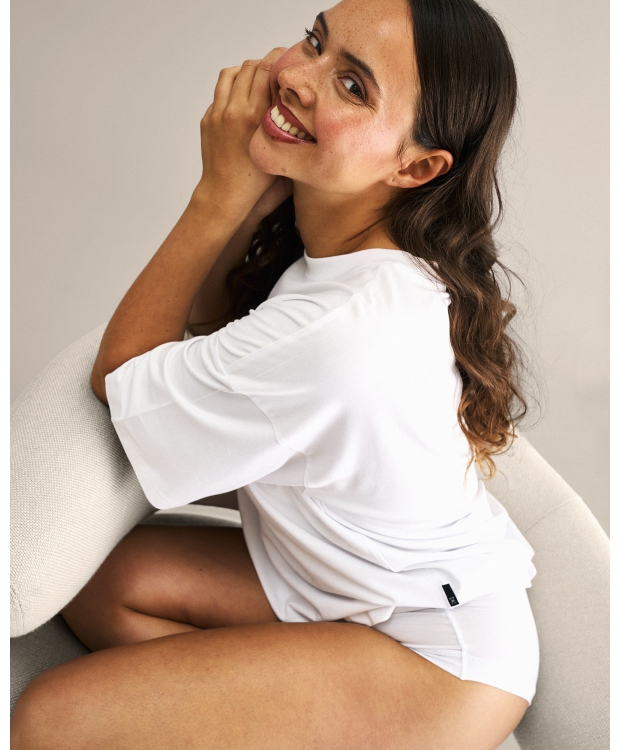 JBS of Denmark oversized bambus t-shirt i hvid