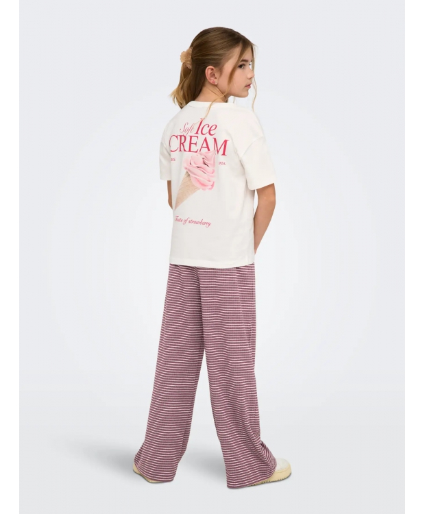 Kids Only T-shirt - Loose - Noos - KogHelen - Cloud Dancer/Icecr