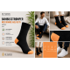 iZ Sock sorte bambusstrømper med orange hæl og tå, unisex outlet – 35–50