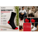 iZ Sock bambusstrømper sort med rød hæl og tå unisex – str. 35–38, 41–43 og 47–50