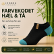 IZ Sock Copenhagen 6pak bambus ankelstrømpe med forskellige farvet hæl og tå