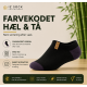 IZ Sock Copenhagen 6pak bambus ankelstrømpe med forskellige farvet hæl og tå