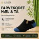IZ Sock Copenhagen 6pak bambus ankelstrømpe med forskellige farvet hæl og tå