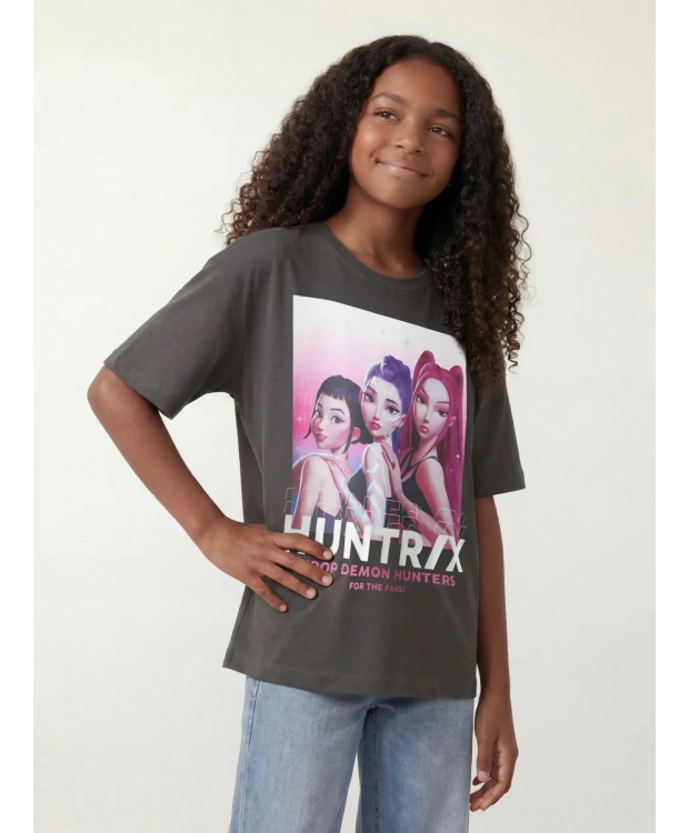 Name it "K-pop Demon Hunters" T-shirt i sort til piger