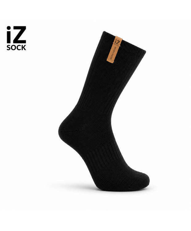 iZ Sock Sportsstrømper i Sort med Bomuld - Unisex Komfort Hele Dagen