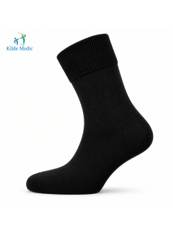 Kilde® Comfort & Diabetes, bomulds ankel strømper i sort. Unisex