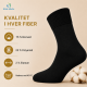 Kilde® Comfort & Diabetes, bomulds ankel strømper i sort. Unisex