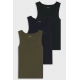 BOSS 3pak tank top i hvid, grå og sort til herre