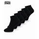 Jack & Jones 5pak bambus ankelstrømper i sort til herre