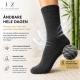 iZ Sock Copenhagen strømper i Mørkegrå – Ultra Soft Merinould til unisex, størrelser 38 - 40, 41 - 43, 44 - 46