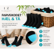 iZ Sock bambusstrømper sort med turkis hæl og tå unisex – str. 35–37 og 41–50