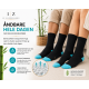 iZ Sock - bambusstrømper i turkis hæl og tå. Unisex
