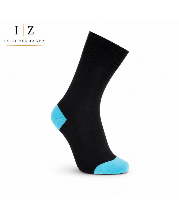 IZ Sock Copenhagen Bambusstrømper med Turkis Hæl og Tå - Unisex