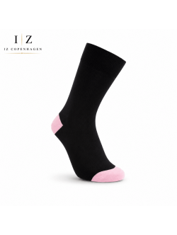 iZ Sock bambusstrømper i lyserød hæl og tå til unisex
