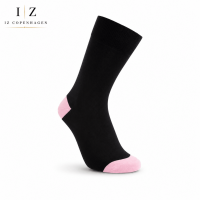 iZ Sock bambusstrømper i lyserød hæl og tå til unisex