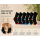iZ Sock Luxury bambusstrømper 6-pak unisex med farvet hæl og tå – 38–49