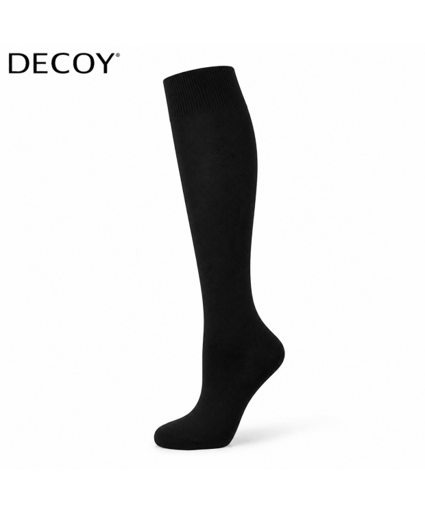 Decoy Strømper Doubleface Knee-high Socks Sort Str 37/39 Dame