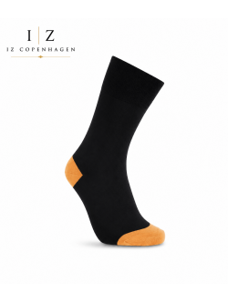 iZ Sock - bambusstrømper i orange hæl og tå. Unisex