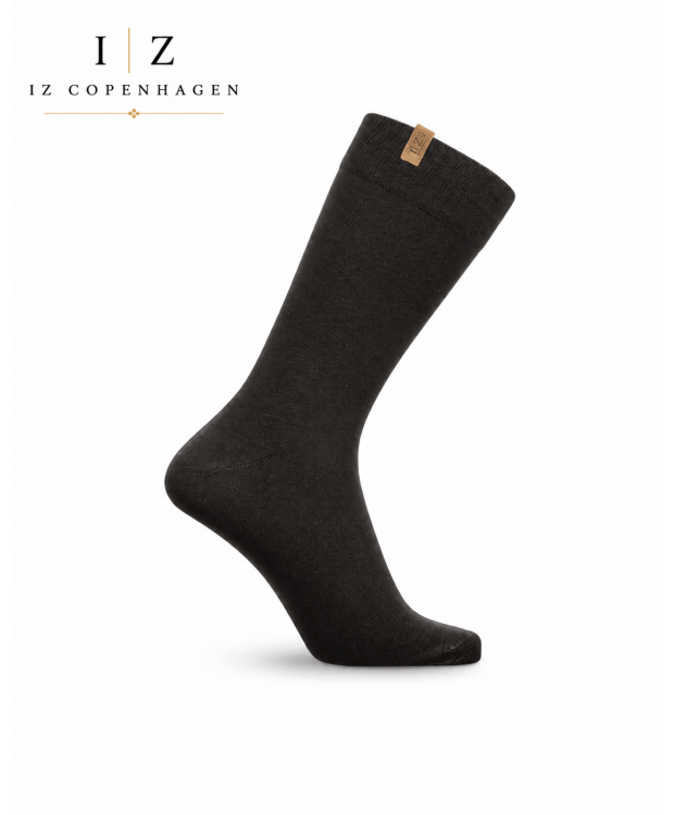 iZ Sock Terry bomuldsstrømper sort unisex – str. 35–43 og 47–50