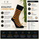 iZ Sock - Stribede bambusstrømper i sort og orange. Unisex
