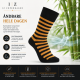 iZ Sock - Stribede bambusstrømper i sort og orange. Unisex