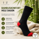 iZ Sock 6pak bambusstrømper i rød hæl og tå til unisex