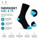 iZ Sock 6pak bambusstrømper i turkis hæl og tå til unisex