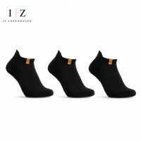 iZ Sock 3pak bomuld ankelstrømper i sort ( NY KOLLEKTION )