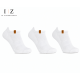 IZ Sock hvide bomuldsankelstrømper i 3-pak til kvinder og mænd – str. 35–38, 39–42 og 43–46