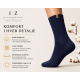 iZ Sock Copenhagen navy Luxury bomuldsstrømper unisex – aktive størrelser 35-49
