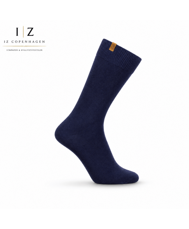 iZ Sock Copenhagen Luxury Bomuldsstrømper i Navy – Bløde OEKO-TEX® Unisex Strømper