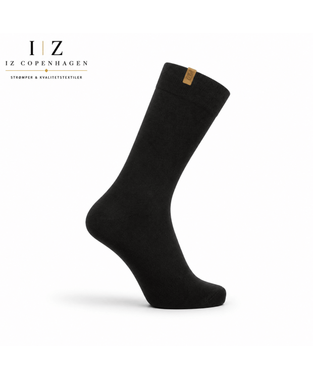 iZ Sock Copenhagen Luxury Bomuldsstrømper i Sort – Premium OEKO-TEX® Bomuldsstrømper til Dame & Herre