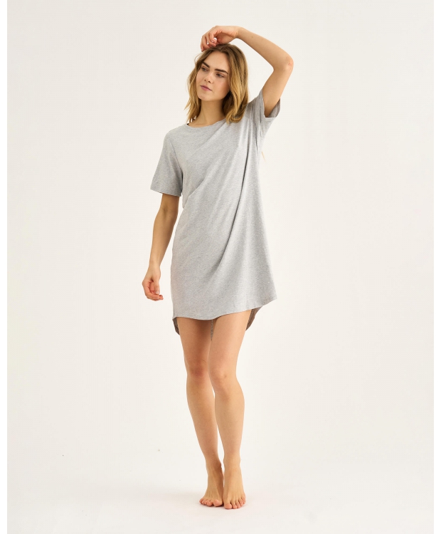 JBS of Denmark FSC Bambus Oversized T-shirt i Grå til Dame - Blød, Åndbar & Økologisk Komfort