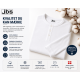JBS langærmet Henley T-shirt i hvid med knapper til herre – størrelse S
