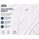 JBS langærmet bomulds t-shirt i hvid med knapper til herre