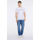 Lindbergh O-Neck T-shirt i hvid m. logo til herre