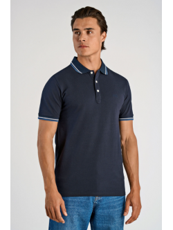 Lindbergh kortærmet Polo i Navy til herre