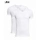 JBS 2-pak bambus t-shirt med V-hals i hvid til herre